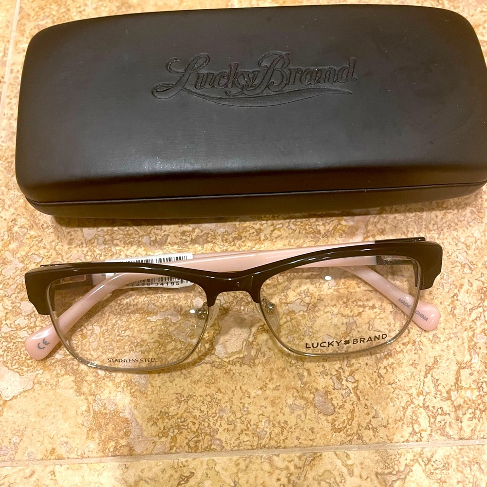 Lucky Brand Eyeglasses✨Stainless Steel✨NEW✨Pink/black/silver